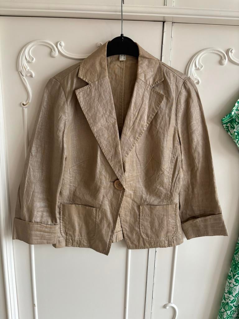 Nieuwstaat beige goud jasje Bandolera maat 36, Overige kleuren, Ophalen of Verzenden, Zo goed als nieuw, Jasje
