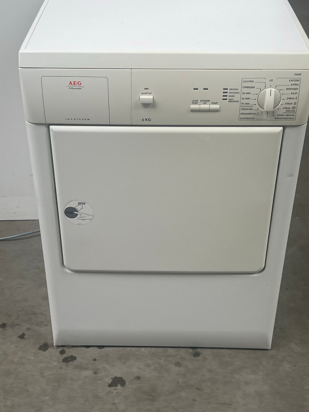 AEG Lavatherm 6kg wasdroger 60/60/85, Ophalen, 6 tot 8 kg, Gebruikt, Voorlader
