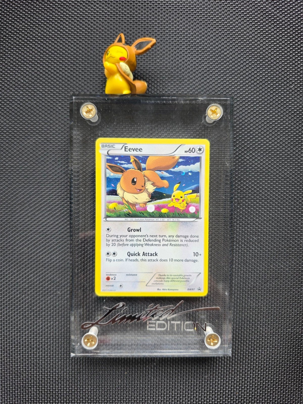 Eevee BW97 Promo Pokémon Kaart - Limited Edition, Ophalen, Zo goed als nieuw, Losse kaart