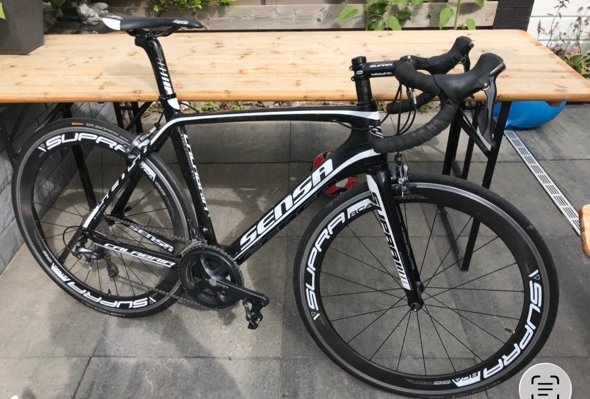 Sensa Supra racefiets met Shimano Ultegra en Supra wielen, 28 inch, Carbon, Zo goed als nieuw, Meer dan 20 versnellingen