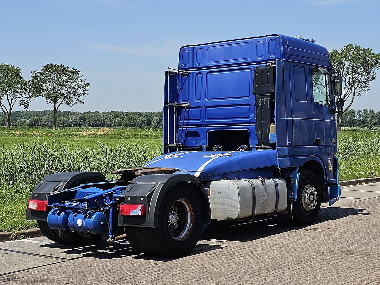DAF XF 95.380 spacecab euro 2, Auto's, Vrachtwagens, Euro 2, Blauw, Bedrijf, DAF