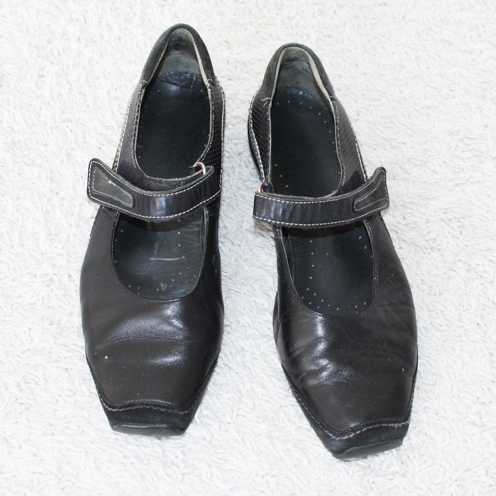Mooie Leren Rshoes Schoenen (Maat 39) - s11 € 45,-, Zwart, Overige typen, Ophalen of Verzenden, Zo goed als nieuw