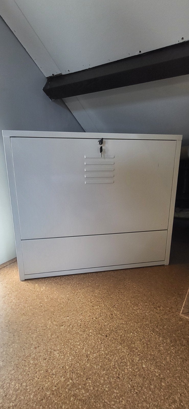 wandmeubel secretaire (ikea) locker style, Antiek en Kunst, Ophalen