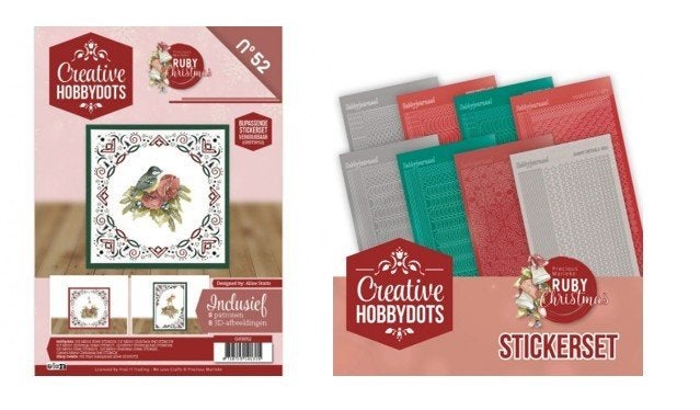 Creative Hobbydots set Ruby Christmas Precious Marieke, Hobby en Vrije tijd, Kerst, Blanco kaart of Basiskaart, ., Nieuw