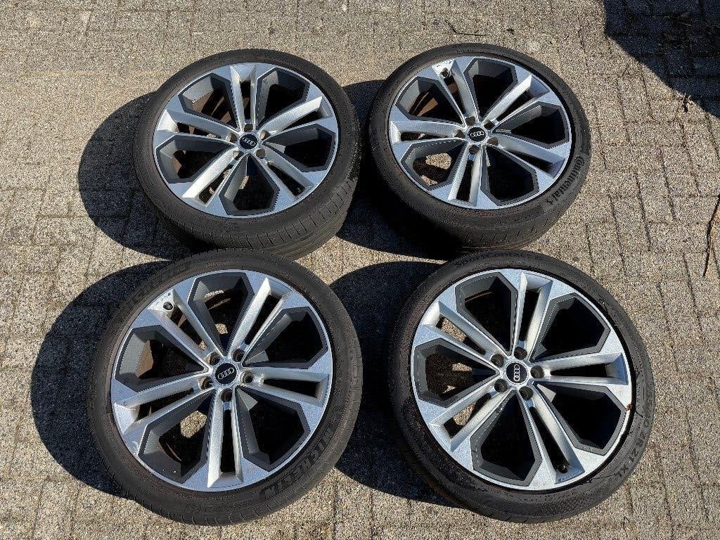Audi Q5 FY S-Line velgen origineel 21 inch zomerbanden, Auto-onderdelen, Ophalen, Gebruikt, 255 mm, Banden en Velgen