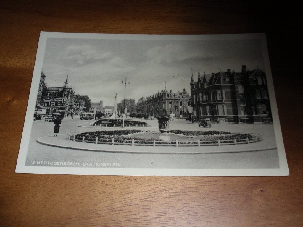 Den Bosch Stationsplein, Verzenden, 1940 tot 1960, Ongelopen, Noord-Brabant