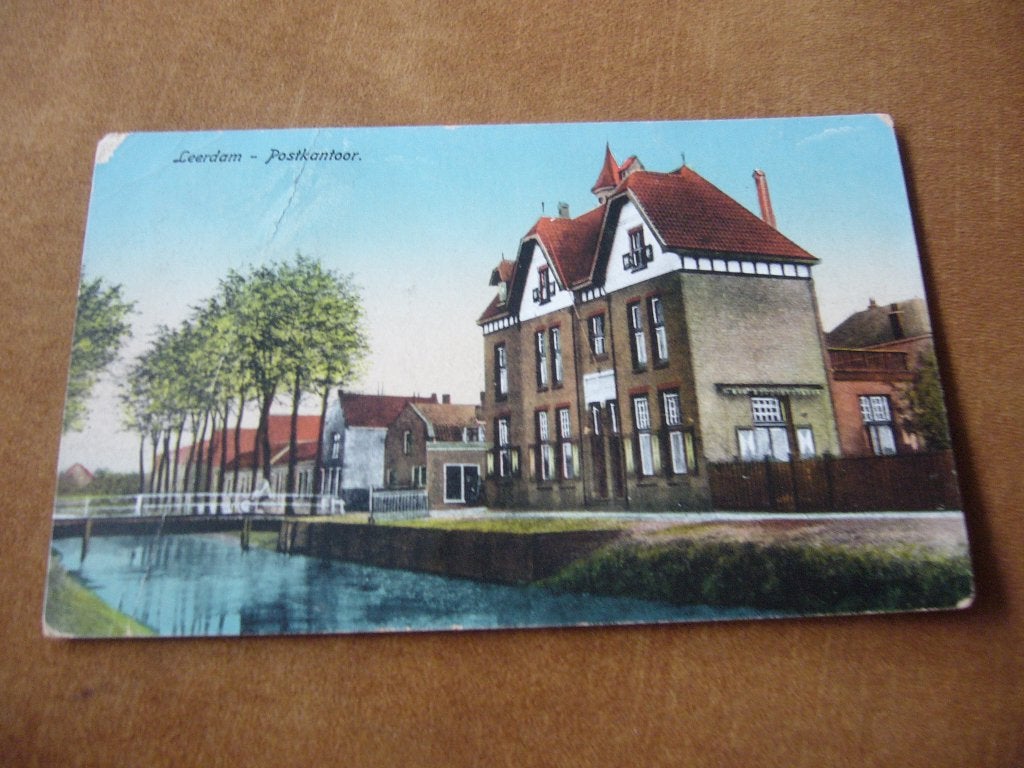 LEERDAM  =  POSTKANTOOR  1918, Ophalen of Verzenden, Voor 1920, Gelopen, Zuid-Holland