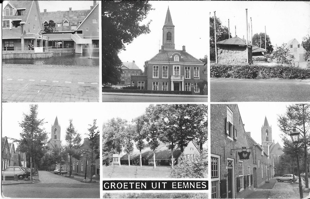 Eemnes, kerk, stadsgezicht, hooimijt, auto, Verzenden, 1980 tot heden, Gelopen, Utrecht