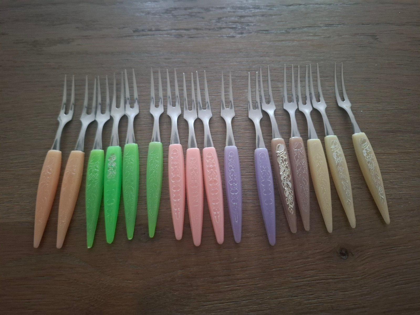 Vintage vorkjes, Ophalen of Verzenden, Rvs of Chroom
