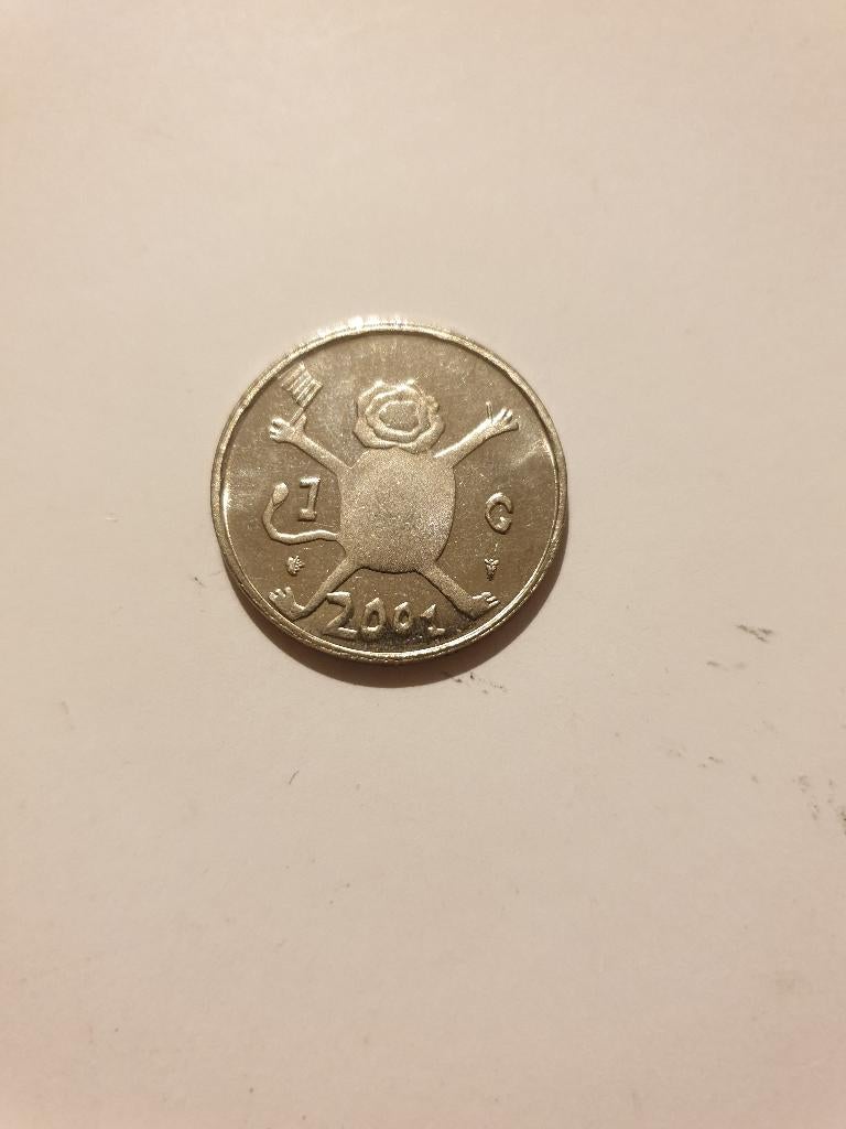 0287 nederland laatste gulden uitgegeven 2001, Postzegels en Munten, Munten | Nederland, Verzenden, Koningin Beatrix, 1 gulden