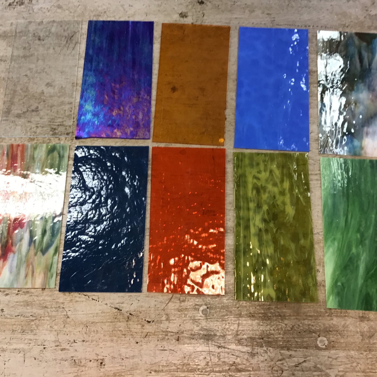 10 glasplaatjes voot tiffany of glas in lood, Ophalen of Verzenden, Zo goed als nieuw