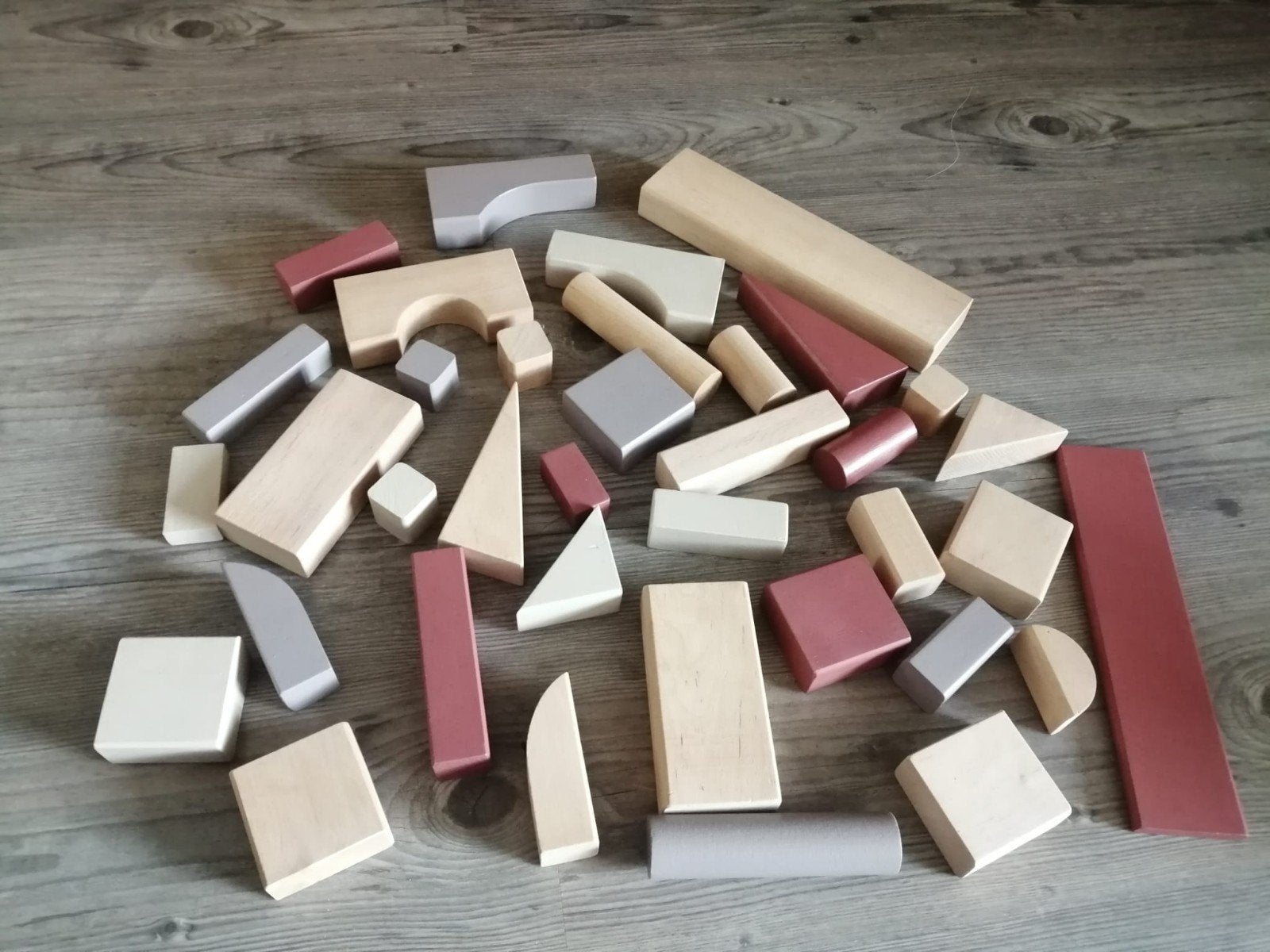 Houten speelgoed  blokken, Ophalen, Zo goed als nieuw