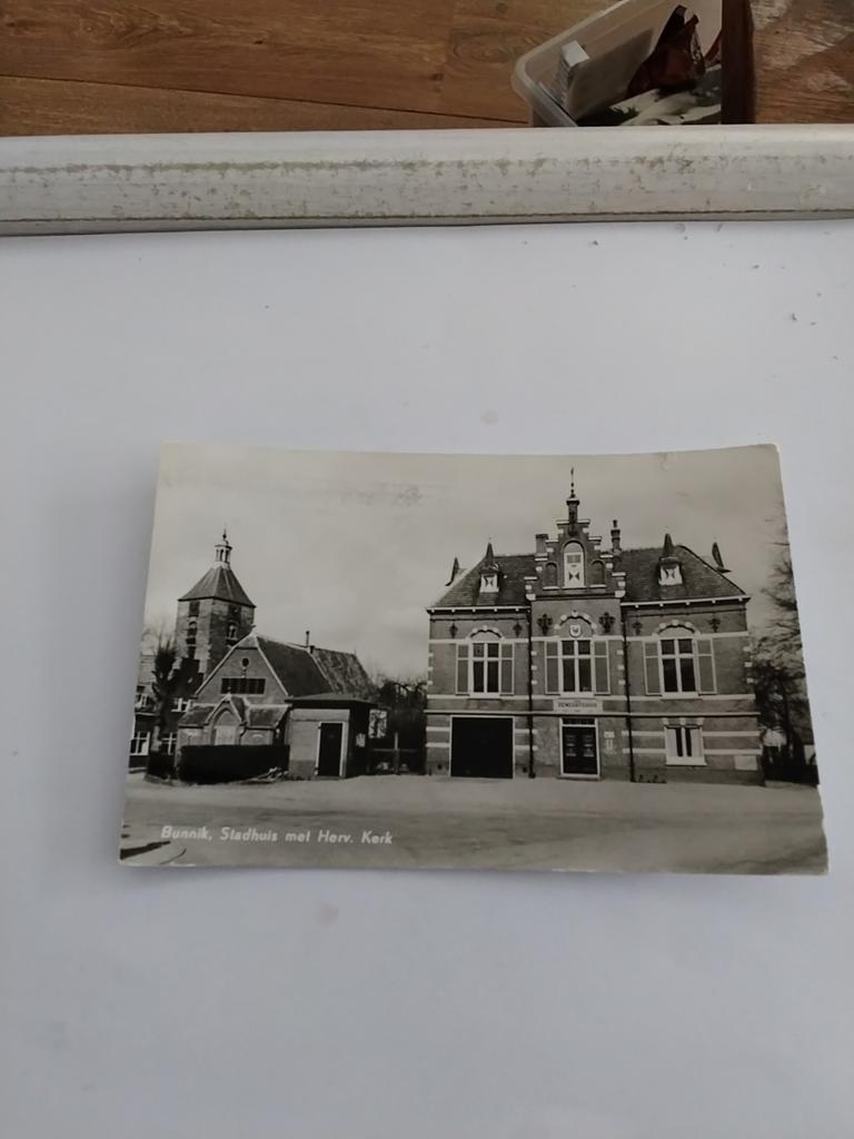 BUNNIK. STADHUIS.  MET HERV. KERK. 1969, Verzamelen, Ansichtkaarten | Nederland, Ophalen of Verzenden
