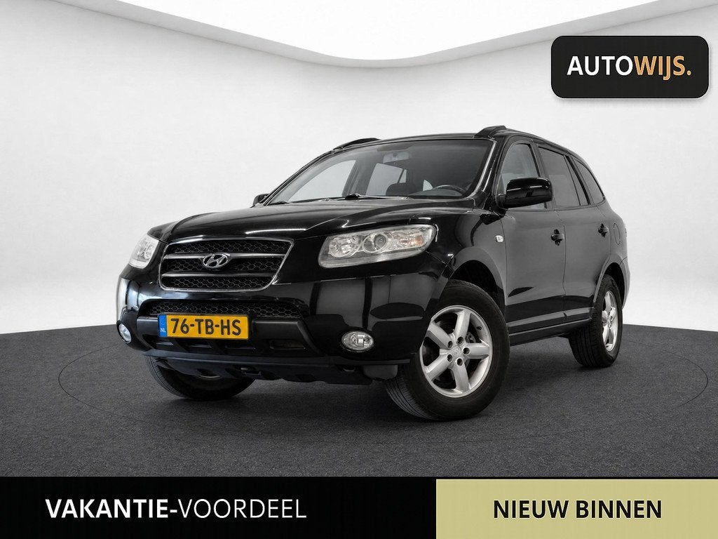 Hyundai Santa Fe 2.7i V6 Dynamic|TREKHAAK|APK 5-2027|NAVI|NL, Auto's, Hyundai, Voorwielaandrijving, Gebruikt, Zwart, 2000 kg