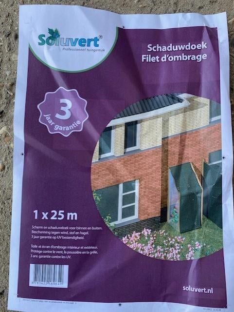 schaduwnet  25meter x 1 meter of 15meter x 2 meter, Tuin en Terras, Ophalen of Verzenden, Nieuw