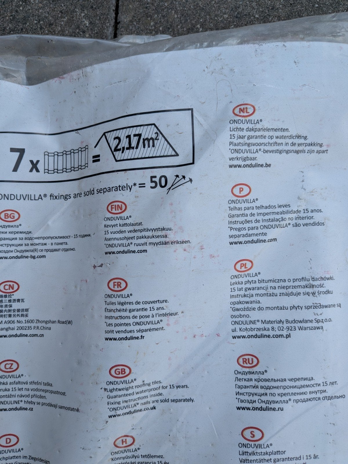 Onduvilla dakpannen - 2,17 m² per pak, totaal 6 m2, Overige materialen, Zwart, Nieuw, Dakpannen