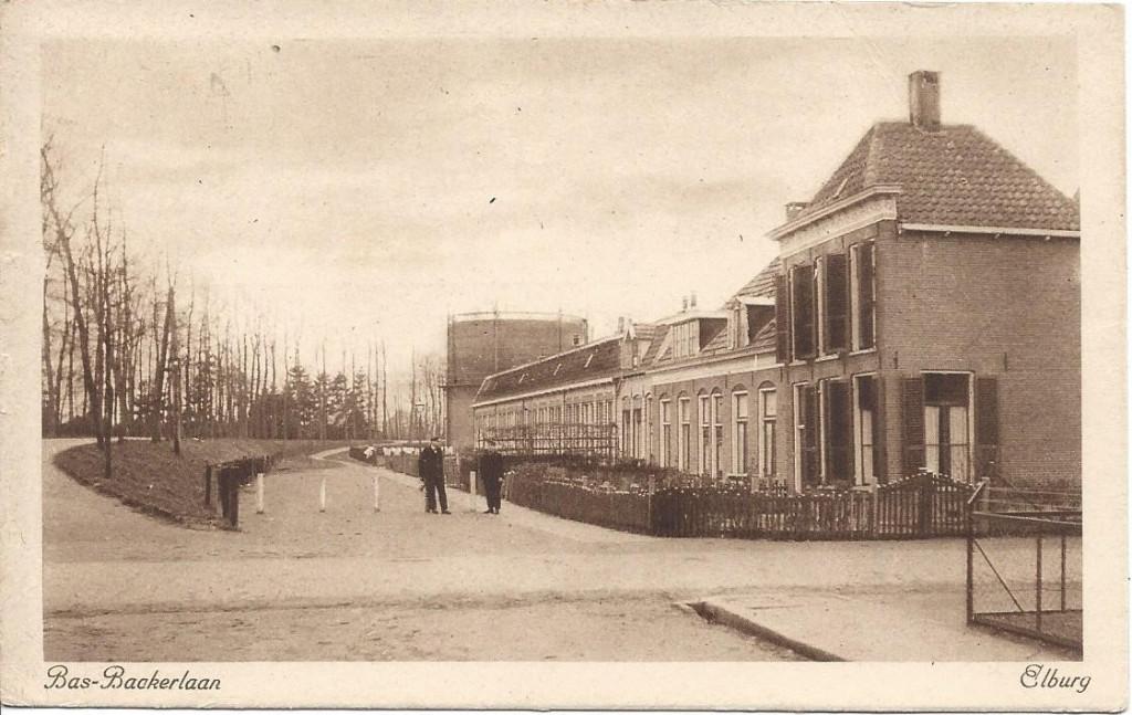 Elburg (Gld.) Bas-Backerlaan, Volk, Gasfabriek 1925, gelopen, Ophalen of Verzenden, 1920 tot 1940, Gelopen, Gelderland