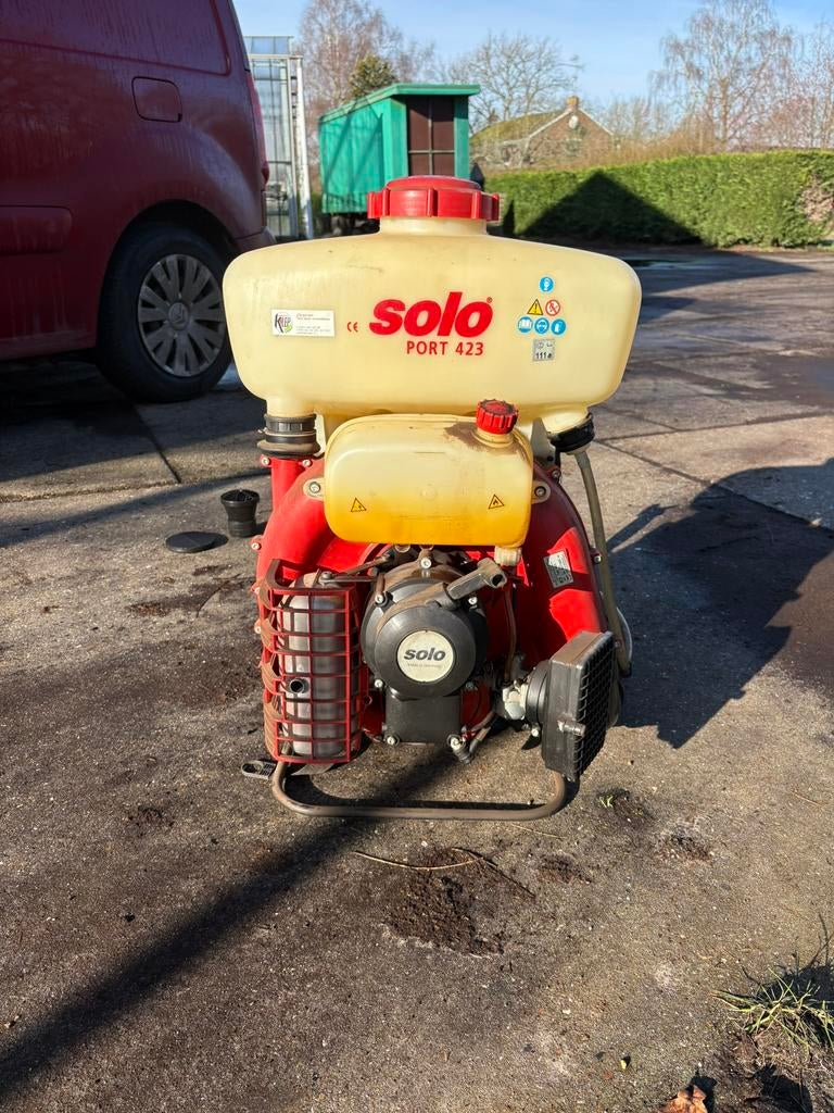 Solo motor rugspuit te koop, Tuin en Terras, Bestrijdingsmiddelen, Ophalen of Verzenden, Zo goed als nieuw