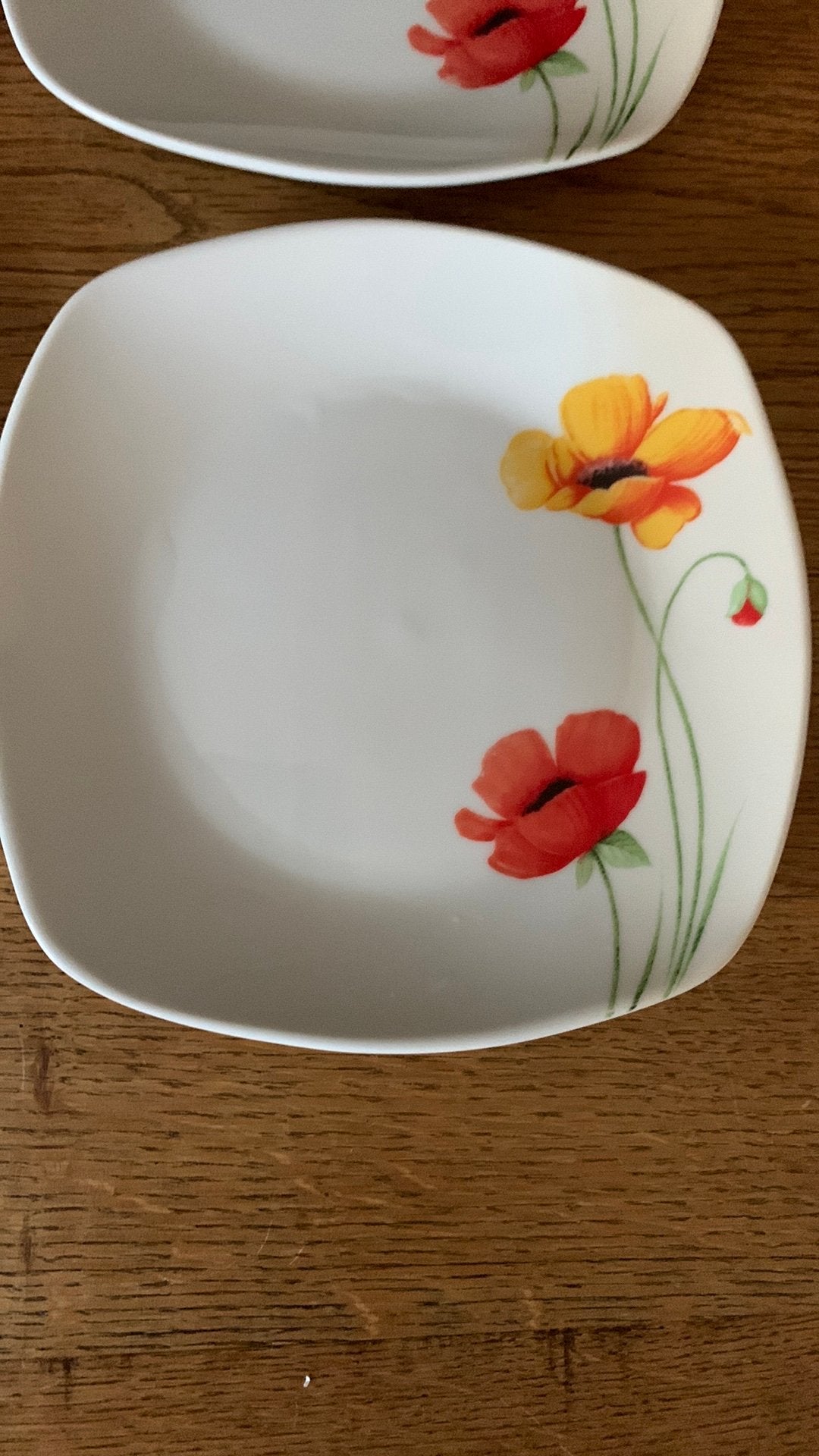 Klaproos ontbijtborden 6 stuks, Huis en Inrichting, Keuken | Servies, Verzenden, Aardewerk, Landelijk/Boerenbont, Bord(en)