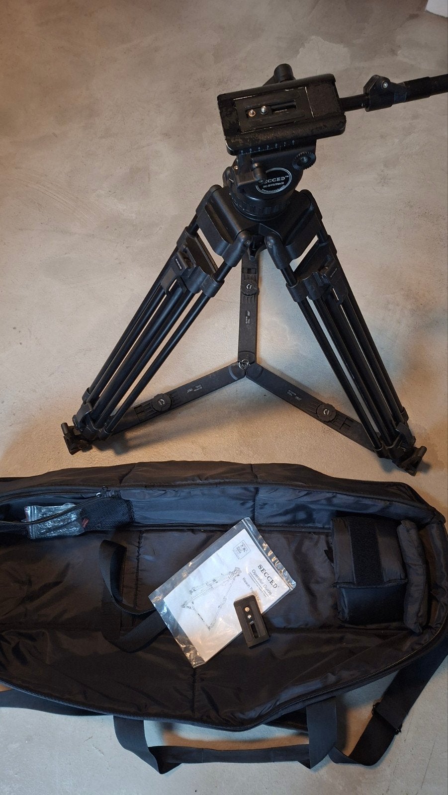 SECED SC-DV/AL75D Statief met SC-DV2/75AH Fluid Head, Overige merken, Statief, Ophalen, Gebruikt
