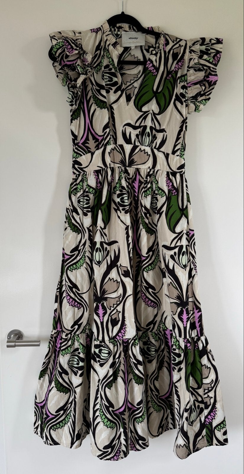 Shoeby Lonneke Nooteboom maxi jurk maat M, Maat 38/40 (M), Ophalen of Verzenden, Zo goed als nieuw, Onder de knie
