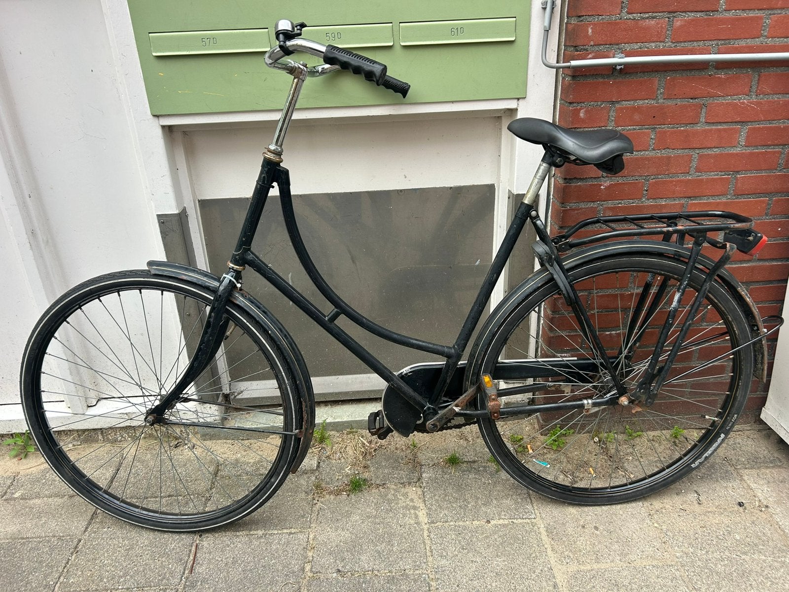 Soepele omafiets, Fietsen en Brommers, Fietsen | Dames | Omafietsen, 56 cm of meer, Ophalen, Gebruikt, Terugtraprem