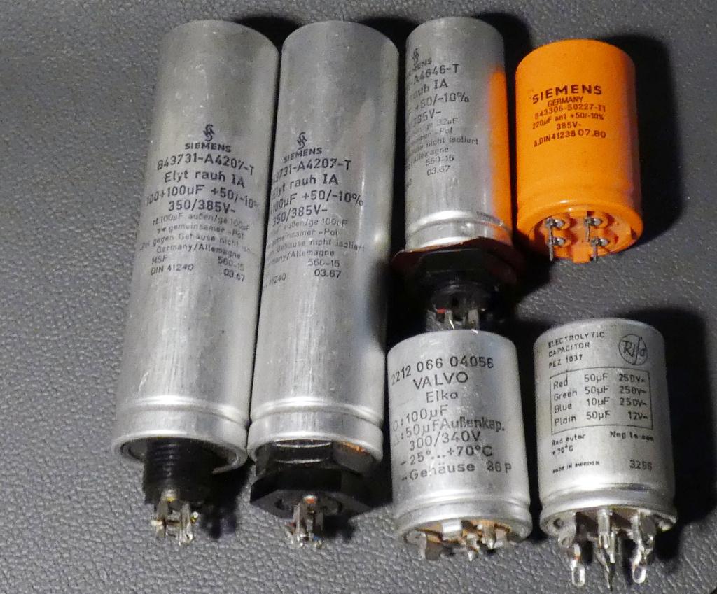 6x Siemens Valvo, Rifa Elko, condensator, Ophalen of Verzenden, Gebruikt