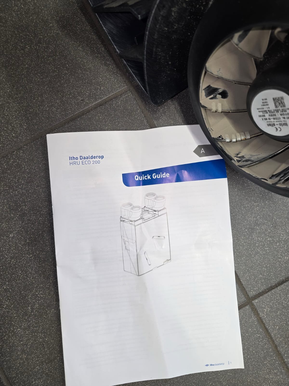 Itho Daalderop HRU Eco 200 motorunit, Ophalen of Verzenden, Zo goed als nieuw, Afzuiger