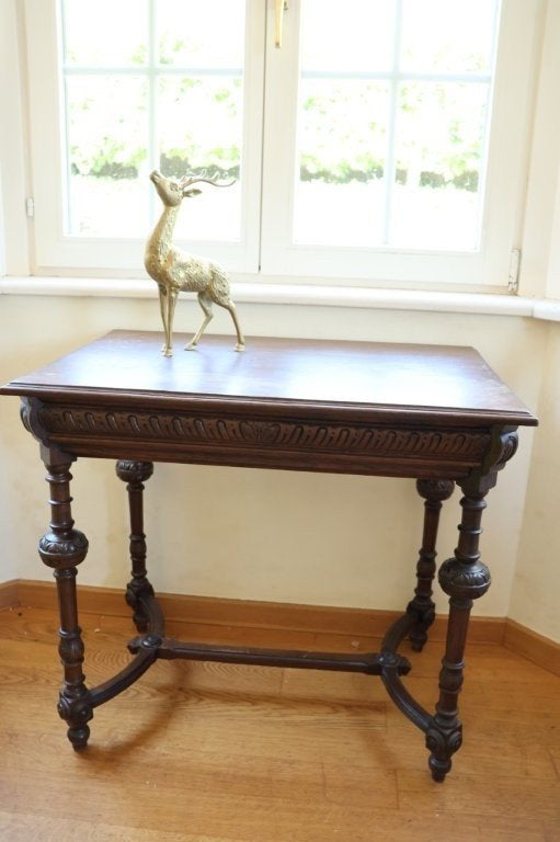 Antieke houten tafel, Ophalen