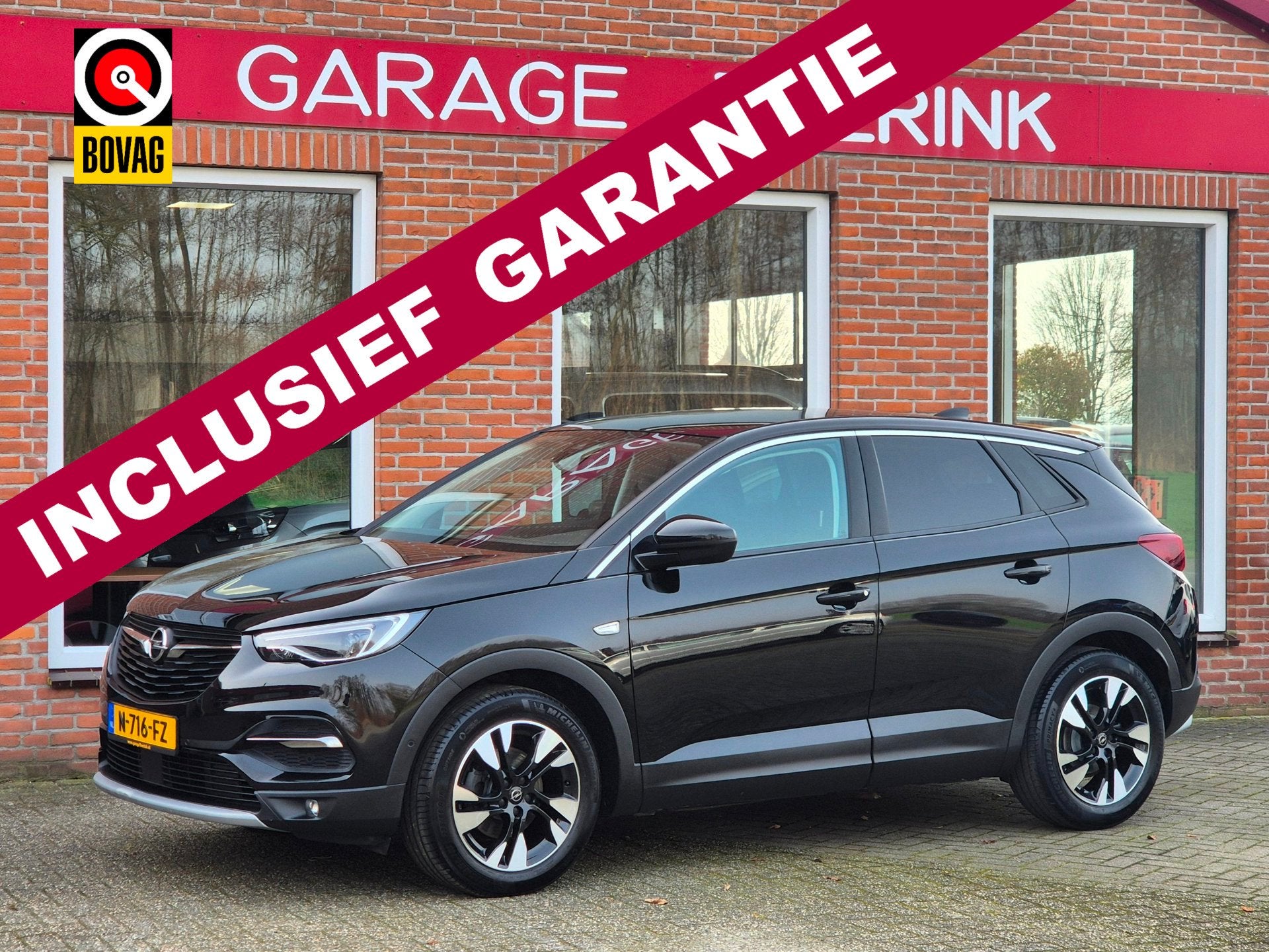 Opel Grandland X 1.2 Turbo Business Executive 131PK 5drs cli, Auto's, Opel, Voorwielaandrijving, Stof, Gebruikt, Zwart