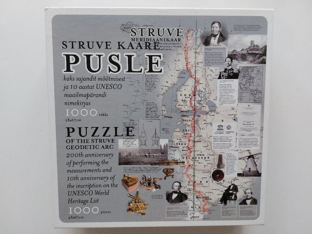 Struve kaart puzzel 1000 stukjes, Ophalen of Verzenden, 500 t/m 1500 stukjes, Gebruikt, Legpuzzel