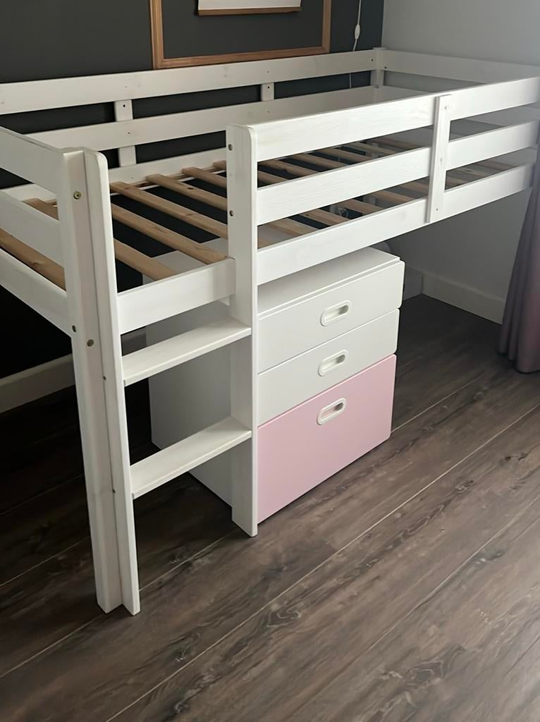 Halfhoogslaper, eventueel met IKEA stuva ladekastje, Kinderen en Baby's, Ophalen, Zo goed als nieuw, Halfhoogslaper