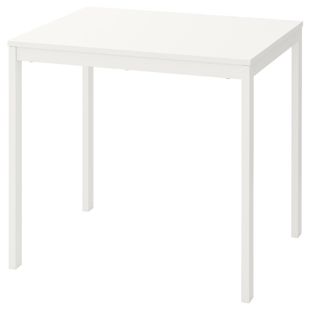 Ikea Vangsta uitschuifbaar witte eettafel/bureautafel, Huis en Inrichting, Ophalen, Overige materialen, Gebruikt, 100 tot 150 cm