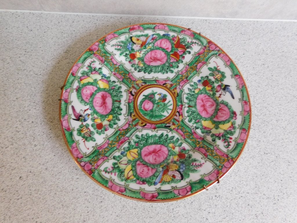 Wand of Sierbord 23 cm. Famille Rose Multicolour, Ophalen of Verzenden