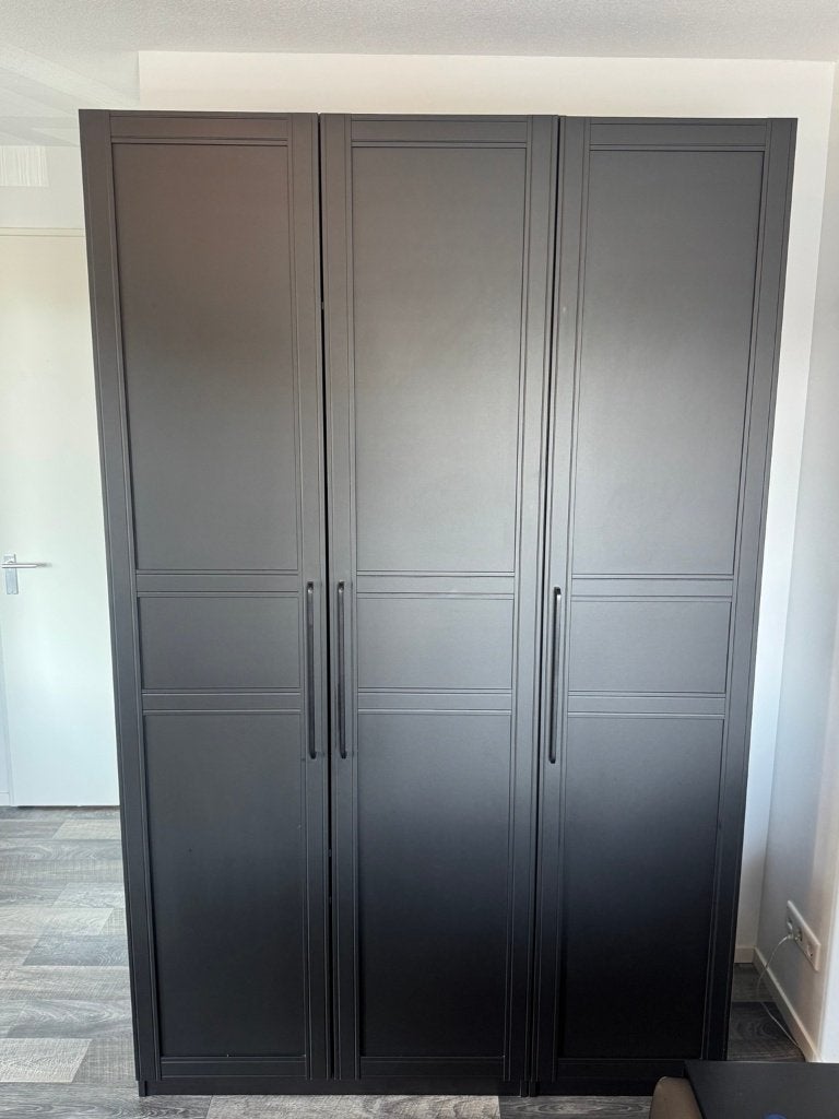 IKEA PAX kledingkast 150x60x236 cm zwart met luxe inrichting, 200 cm of meer, 150 tot 200 cm, Zo goed als nieuw, 50 tot 75 cm
