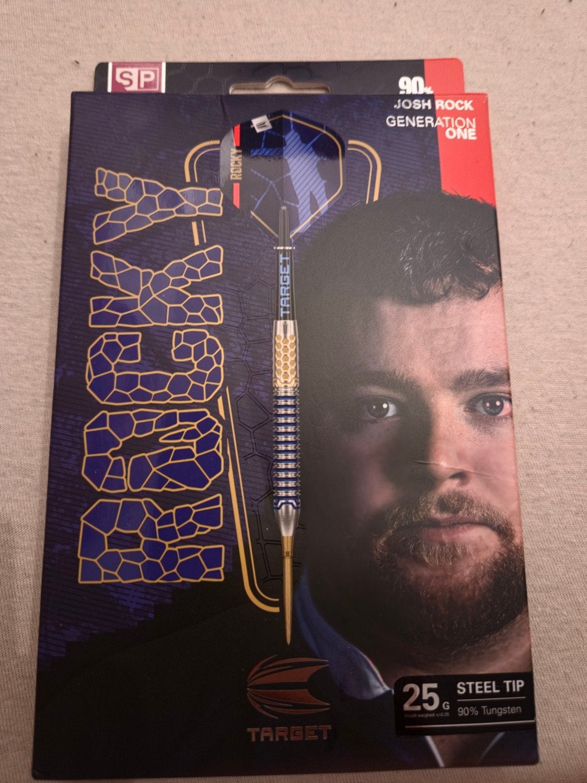 Target Darts Josh Rock Generation One 25g Steeltip Darts, Ophalen of Verzenden, Zo goed als nieuw, Pijlen