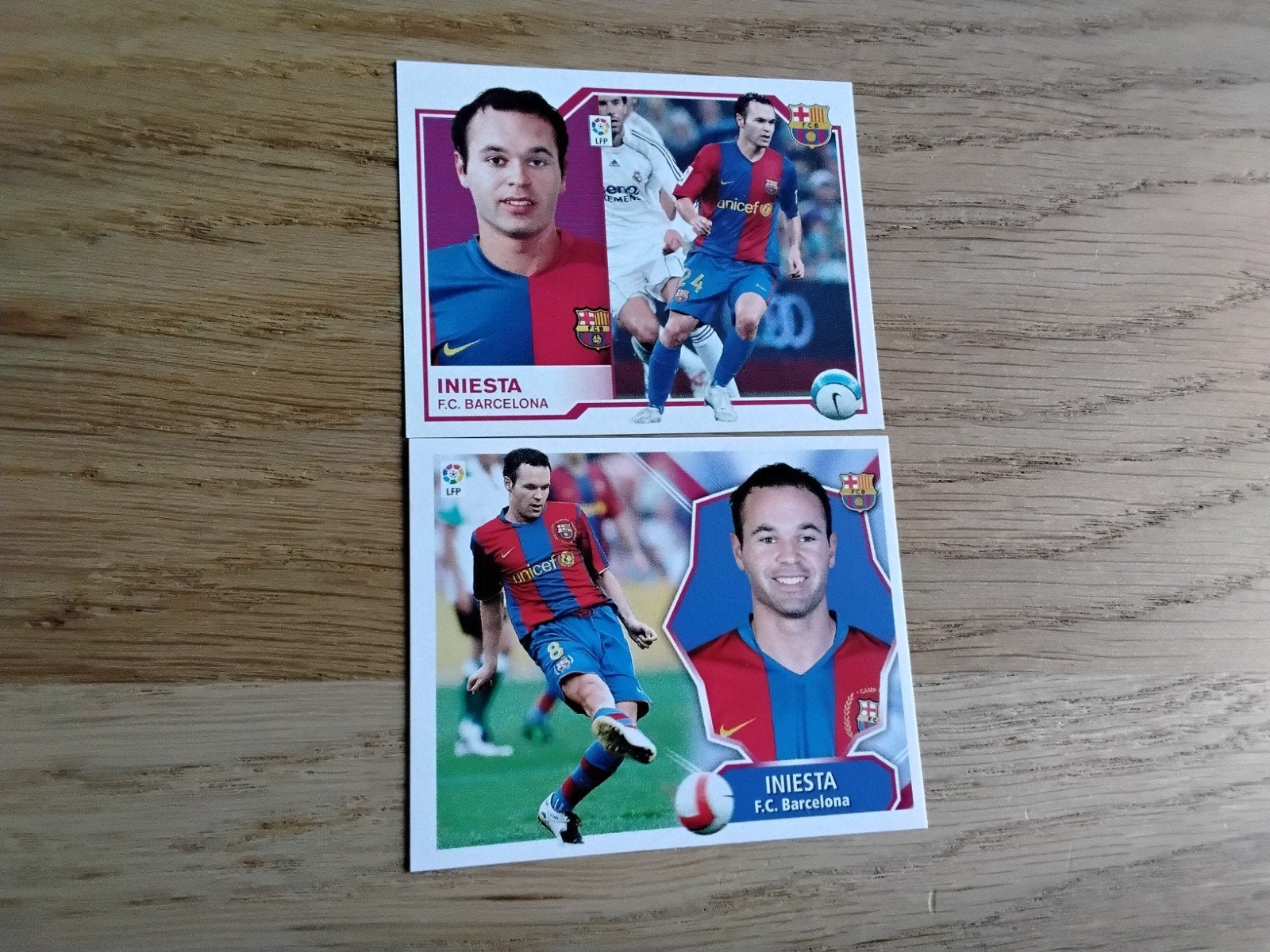 Andres Iniesta Panini stickers Liga  2007/08 & 08/09 rookie, Ophalen of Verzenden, Zo goed als nieuw, Buitenlandse clubs, Poster, Plaatje of Sticker