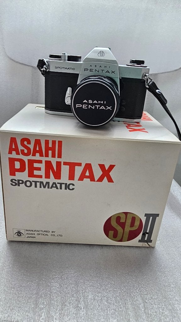 Asahi Pentax spotmatic II met Takumar 1:1.8/55 mm, Audio, Tv en Foto, Fotocamera's Analoog, Ophalen, Zo goed als nieuw, Spiegelreflex