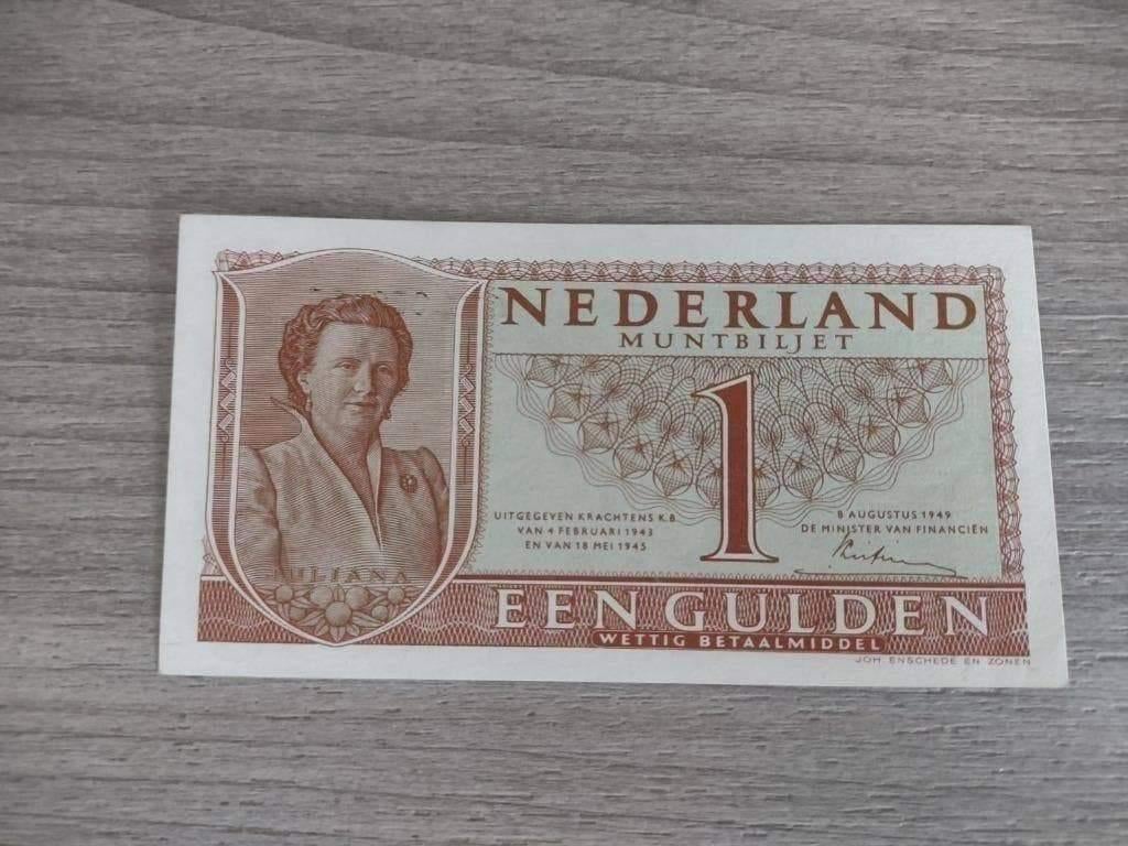 UNC biljet 1 gulden 1949, muntbiljet Juliana, Postzegels en Munten, Bankbiljetten | Nederland, Ophalen of Verzenden, 1 gulden