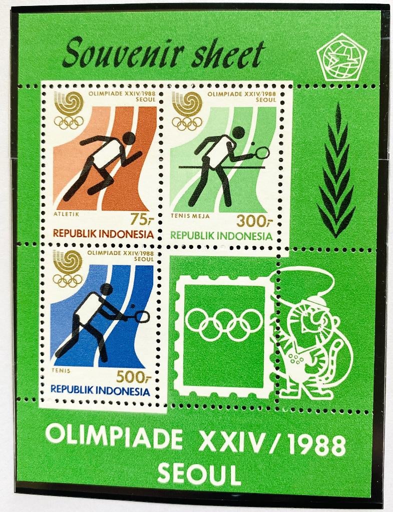 566. Indonesie 1988 postfris blok 69 = Olympische Spelen