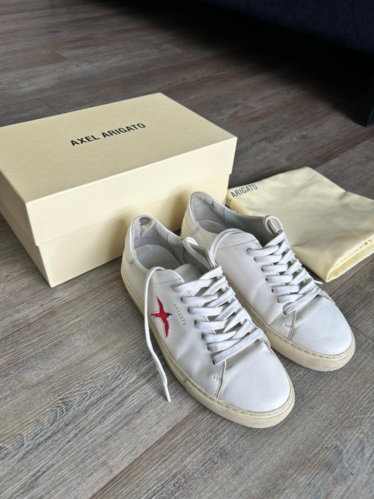 Axel Arigato Clean 90 Red Bird Size 39, Wit, Ophalen of Verzenden, Sneakers of Gympen, Gedragen