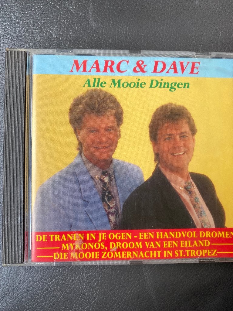Marc & Dave - Alle Mooie Dingen CD (1992), Cd's en Dvd's, Cd's | Nederlandstalig, Gebruikt, Levenslied of Smartlap, Ophalen of Verzenden