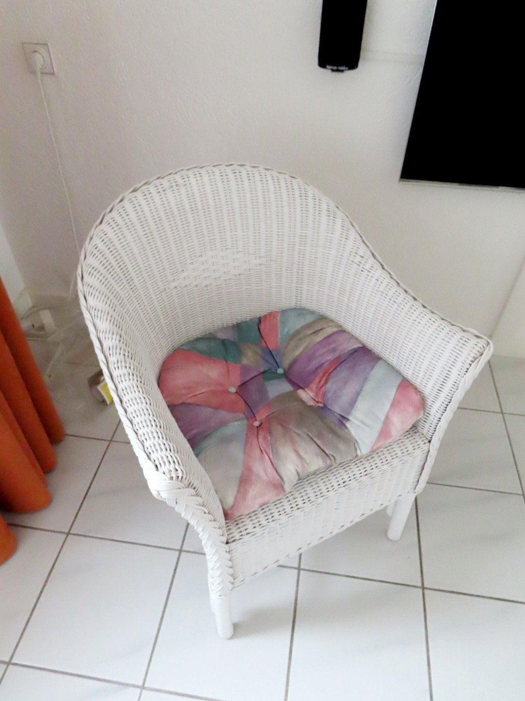 rotan stoel wit, Ophalen, Wit, Eén