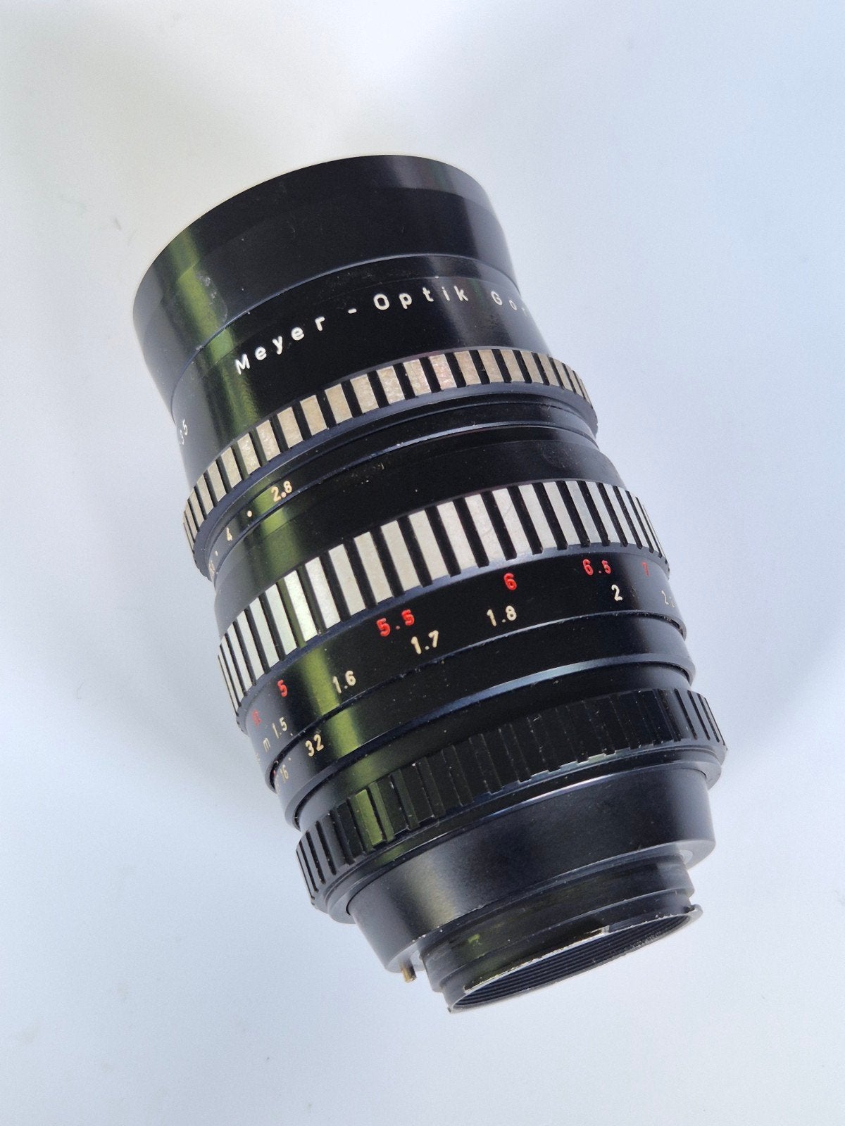 Meyer-Optik Görlitz Orestor 2.8/135 Telelens met doos, Overige merken, Gebruikt, Overige vattingen, Lensdoppen