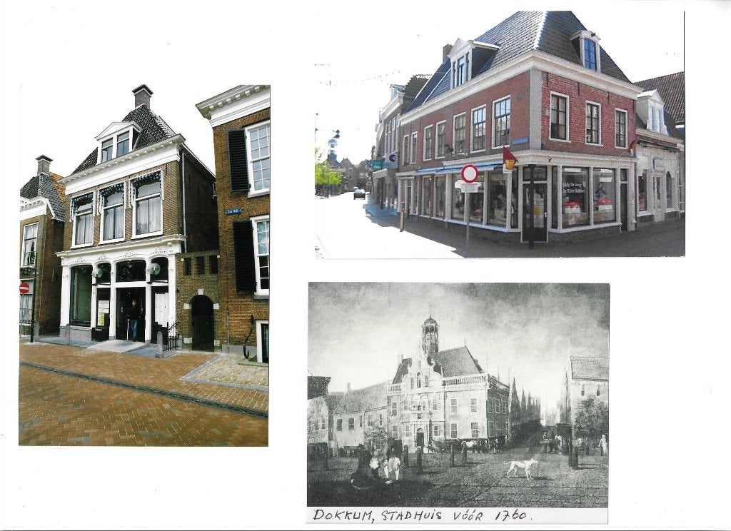 dokkum  dongeradeel  rechthuis  uitbreiding  stadhuis v.1760, Verzenden, 1980 tot heden, Foto, Zo goed als nieuw