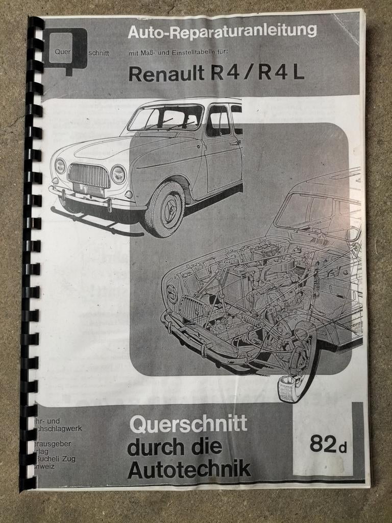Werkplaats handboek Renault R4/R4L, Ophalen of Verzenden