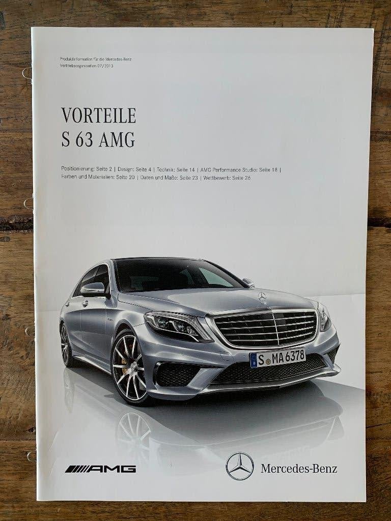 Productinformatie brochure Mercedes-AMG S 63 AMG W222 2013, Nieuw, Mercedes-Benz, Mercedes, Ophalen of Verzenden