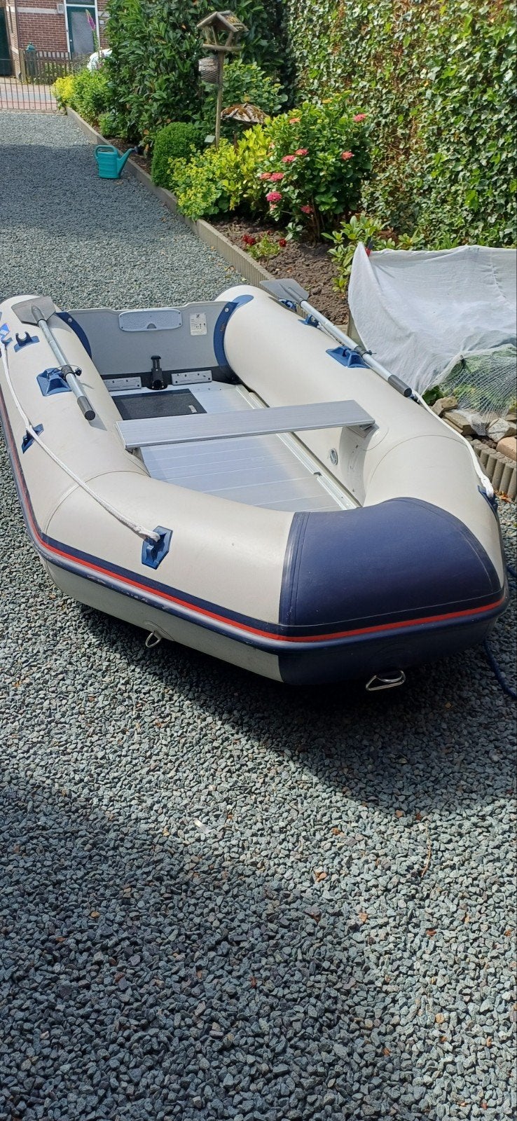 Seilflechter rubberboot met 4pk yamaha motor, Watersport en Boten, Rubberboten, Aluminium, Zo goed als nieuw, Peddels, Buitenboordmotor