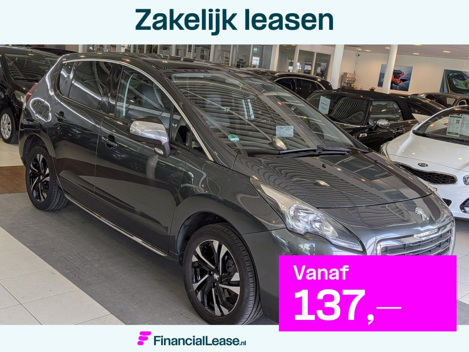 Peugeot 3008 1.2 PureTech Allure Airco, Cruise Control, Trek, Voorwielaandrijving, Gebruikt, 1199 cc, Leder