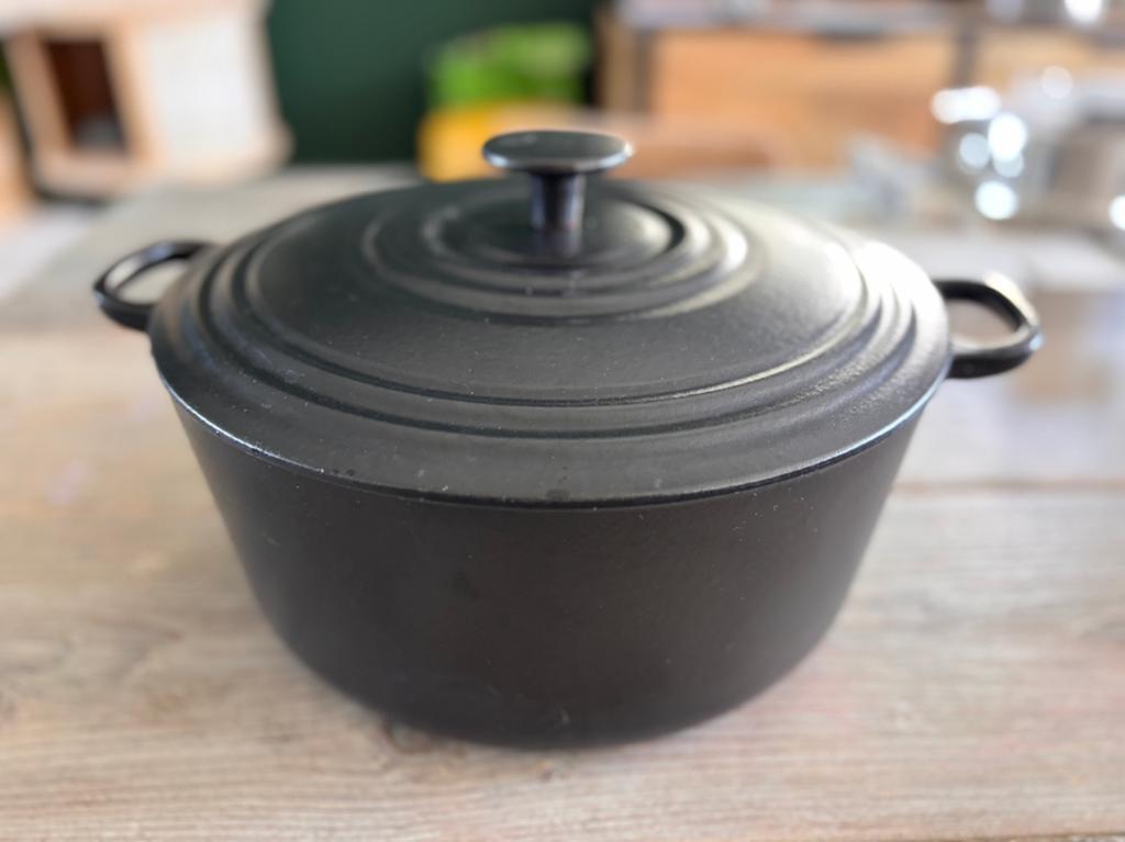 BK Bourgogne gietijzeren braadpan zwart - 28 cm, Ophalen, Zo goed als nieuw, Gietijzer, Koekenpan of Braadpan